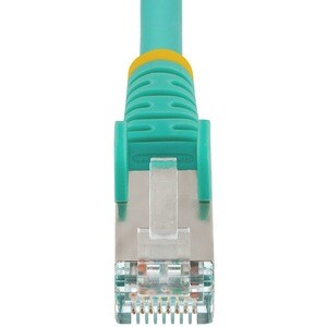 StarTech.com 1.5m CAT6a Ethernet Cable, Aqua Low Smoke Zero Halogen (LSZH) 10 GbE 100W PoE S/FTP Snagless RJ-45 Network Pa