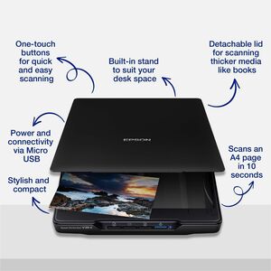 Epson Perfection V39 II Flatbed Scanner - 4800 dpi Optical - 48-bit Color - Colour Scan - Photo - USB