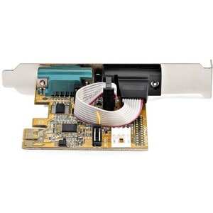 StarTech.com Serial Adapter - Low-profile Plug-in Card - 1 Pack - PCI Express 2.0 x1 - PC, Linux - 2 x Number of Serial Po