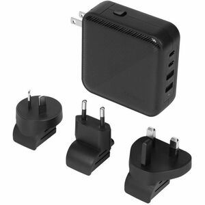 Targus PowerElite 100W GaN Wall Charger - Europe, Australia - 120 V AC, 230 V AC Input - Black