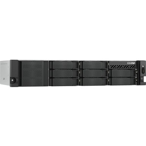 QNAP TS-855eU-RP-8G 8 x Total de compartimentos Sistema de armazenamento SAN/NAS - 5 GB Flash Memory Capacity - Intel Atom