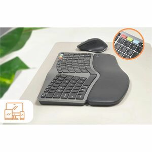 Macally X9 Performance Keyboard and Mouse - Scissors Wireless Bluetooth/RF 2.40 GHz Keyboard - Wireless Bluetooth/RF Mouse