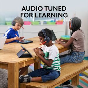 Logitech Zone Learn Wired Over-the-ear Stereo Headset - Classic Blue - Binaural - Circumaural - 131.1 cm Cable - Noise Can