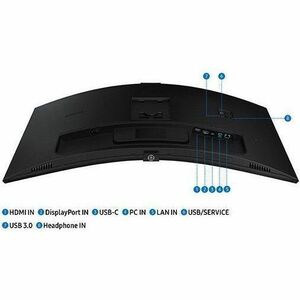 Samsung ViewFinity S6 S34C654VAN 34" Class Webcam UW-QHD Curved Screen LCD Monitor - 21:9 - Black - 34" Viewable - Vertica