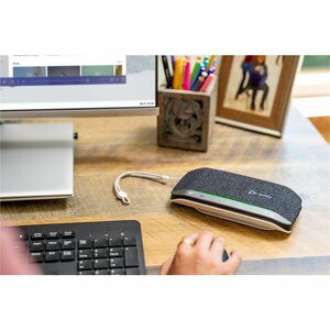 Poly Sync 20+ Speakerphone - Wired/Wireless Bluetooth - Microsoft Teams - 3 x Bi-directional Microphone(s) - 40 mm Speaker