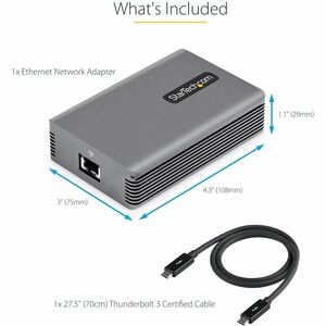 StarTech.com 10 Gigabit-Ethernet-Karte für Access Point, Switch, Computer - 10GBase-T - Tragbar - TAA-konform - Thunderbol