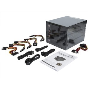 StarTech.com Drive Enclosure for 5.25" SATA/600, Serial Attached SCSI (SAS) - 6Gb/s SAS Host Interface Internal - Black - 