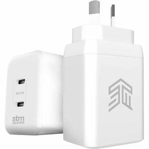 STM Goods 35 W AC Adapter - Universal Adapter - USB Type-C - For Smartphone, Tablet PC - White