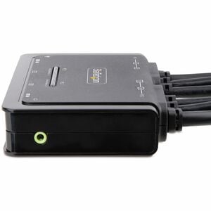 StarTech.com KVM Switch DisplayPort a 2 porte per doppio monitor 4K 60Hz, KVM con cavi USB-A/DisplayPort/Audio da 1,5 m, a