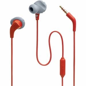 Harman Endurance Run 2 Wired Earbud, Behind-the-ear Stereo Earset - Coral - Google Assistant, Siri - Binaural - In-ear - 2