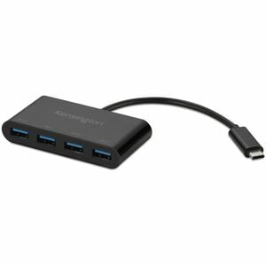 Kensington CH1200 USB Hub - USB 3.2 Gen 2 (3.1 Gen 2) Type-C - External - Black - 4 Total USB Port(s) - ChromeOS, Mac, Win