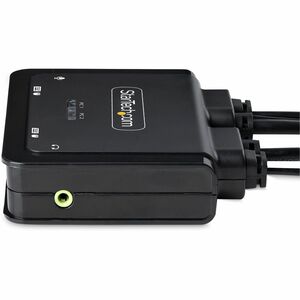 StarTech.com KVM Switchbox - 2 Computer(s) - 1 Local User(s) - 4K - 3840 x 2160 - 4 x USB - USB 2.0 - 1 x DisplayPort - De