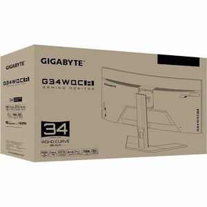 Gigabyte G34WQC A 86.36 cm (34") Class WQHD Curved Screen Gaming LED Monitor - 86.36 cm (34") Viewable - Vertical Alignmen