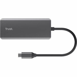Trust Dalyx USB-Typ C Docking Station für Tablet-PC, Notebook, Monitor, Smartphone, Desktop-PC - Ladefunktion - Silber - 4