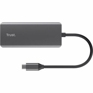 Trust Dalyx USB-Typ C Docking Station für Tablet-PC, Notebook, Monitor, Smartphone, Desktop-PC - Ladefunktion - Silber - 4