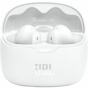 JBL Tune Beam True Wireless Earbud Stereo Earset - White - Binaural - In-ear - Bluetooth - Noise Canceling - USB Type C