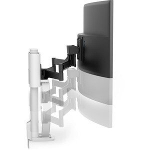 Ergotron TRACE Clamp Mount for Monitor - White - 96.5 cm (38") Screen Support - 9.75 kg Load Capacity - 75 x 75, 100 x 100
