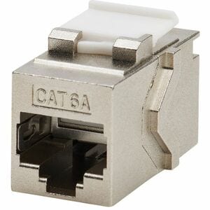 Tripp Lite series Cat6a Shielded Snap-In Coupler (RJ45 F/F), TAA - 1 x RJ-45 Keystone Female - 1 x RJ-45 Keystone Female -