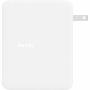 Belkin 140W Portable 4-Port GaN Wall Charger - 3xUSB-C, 1xUSB-A (140W Total) - Fast Charging - Power Adapter - White - 140