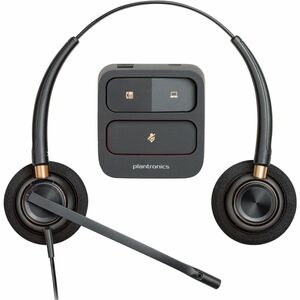 Poly EncorePro 520 with Quick Disconnect Binaural Headset TAA - Stereo - Mini-phone (3.5mm) - Wired - 20 Hz to 10 kHz - Ov