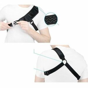 MOBILIS Tasche Walkie-Talkie - Schwarz - Silikon Körper - Sturzsicher, Rutschfest - Brustriemen, Schultergurt - 1