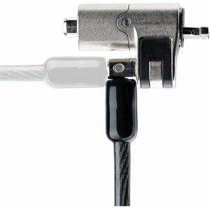StarTech.com Cable Lock For Notebook, Chromebook, Tablet - 1.98 m Cable - Keyed Lock - Silver, Black - Steel, Plastic, Zin
