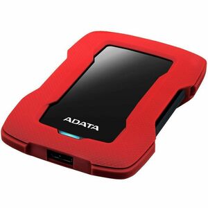 Adata HD330 AHD330-1TU31-CRD 1 TB Portable Hard Drive - External - Red - Gaming Console Device Supported - USB 3.2 (Gen 1)