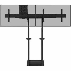 Neomounts Mounting Adapter for Display Screen, Wall Mount, Floor Stand - Black - Height Adjustable - 2 Display(s) Supporte