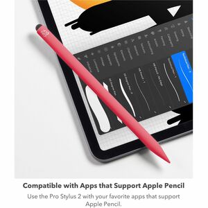 ZAGG Pro Stylus 2 - Wireless Charging Stylus - Yellow - Active Dual-Tip with Capacitive Back-end, Wireless Charging, Palm 