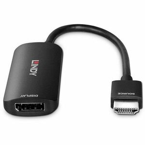 Lindy HDMI 4K60 to DisplayPort 1.2 Converter. Cable length: 157 m, Connector 1: HDMI Type A (Standard), Connector 2: Displ