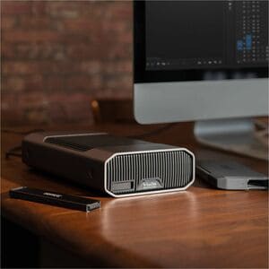 SanDisk Professional G-DRIVE PROJECT SDPHG1H-008T-NBAAD 8 TB Portable Hard Drive - External - Gray - Thunderbolt 3, USB 3.