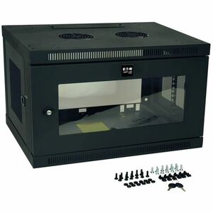 Tripp Lite series SmartRack SRW6UG 6U Rack-mountable, Wall Mountable Rack Cabinet for VoIP Device419.10 mm Rack Depth - Bl