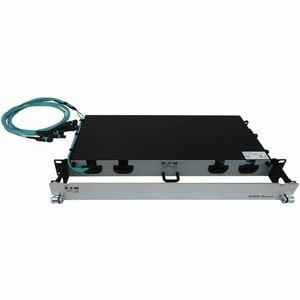 Tripp Lite series N48M-4M3X8M-10Network Patch Panel - Aqua - 1U High - 19" Wide - Rack-mountable