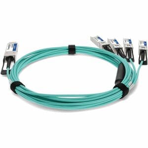 AddOn 5 m Fibre Optic Network Cable - 1 - TAA Compliant - Cable for Network Device - First End: 1 x QSFP+ Network - Male -