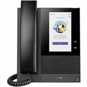 Poly CCX 400 IP Phone - Corded - Corded - Desktop, Wall Mountable - Black - 24 x Total Line - VoIP - 5" LCD - 2 x Network 