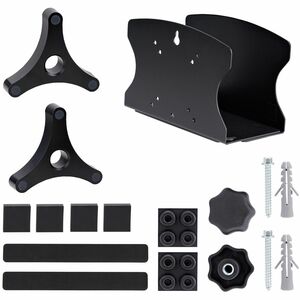 StarTech.com Mounting Bracket for Desktop Computer, PC - Black - 18.14 kg Load Capacity - Powder Coated Steel, Plastic, Ru