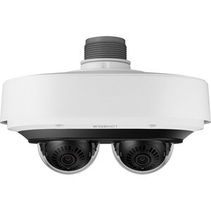 Cámara de red Wisenet PNM-7082RVD 2Megapíxel Exterior Full HD - Color - Cúpula - Blanco - 25m Infrarrojos Visión Nocturna 