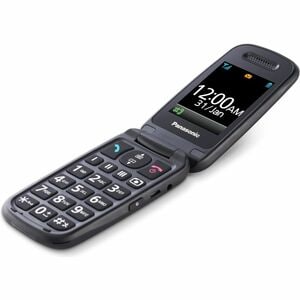 Panasonic KX-TU446 Feature Phone - 6.1 cm (2.4") TFT LCD 320 x 240 - 2G - Black - Flip - 1 SIM Support - SIM-free - 1000 m