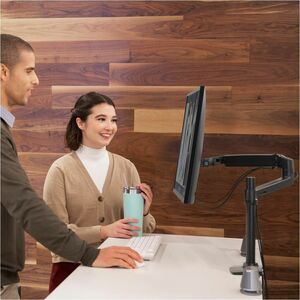 Ergotron Mounting Arm for Monitor, Display, TV, LCD Display - Matte Black - Height Adjustable - 86.4 cm (34") Screen Suppo