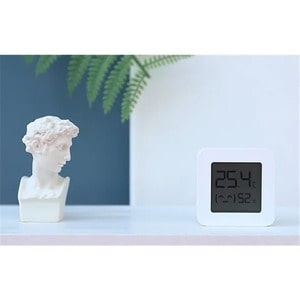 MI NUN4126GL Digital Hygrometer/Thermometer - White - LCD - 2 Channels - Temperature, Humidity - Bluetooth - Wall Mountabl