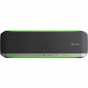 Poly Sync 60 Wired/Wireless Bluetooth Speakerphone - Silver - 6 x Bi-directional Microphone(s) - 50 mm Speaker(s)