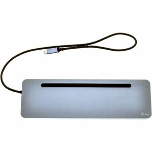 i-tec USB Type C Docking Station for Microphone, Notebook, Headphone, Monitor - Memory Card Reader - SD - Grey - 3 Display