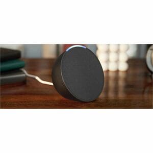Amazon Echo Pop Bluetooth Smart Speaker - Alexa Supported - Black - Wireless LAN - 1 Pack