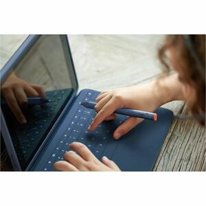 Logitech Rugged Combo 4 Robust Tastatur/Cover für 27,7 cm (10,9 Zoll) Apple iPad (10. Generation) Tablet - Blau - Sturzsic