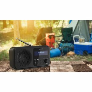 Sharp Tuner - Tragbar, Desktop - Schwarz - 20 x FM, 20 x DAB, 20 x DAB/DAB+ - Kabellos - Bluetooth - USB - Kopfhörer - 4 x