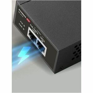 Iniettore PoE+ Edimax GP-201IT - 120 V AC, 230 V ca Ingresso - 53 V CC Uscita - 1 x 2,5 Gigabit Ethernet Porta/e di ingres