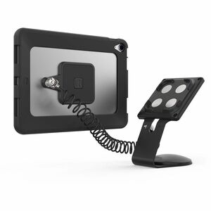 Support pour tablette PC Compulocks - Paysage, Portrait - Acier - Noir - Base pivotante, Fixation adhésive, Angle de visua
