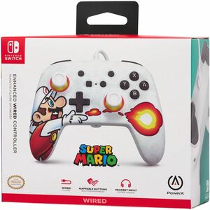 PowerA Enhanced Wired Controller for Nintendo Switch - Fireball Mario - Cable - USB - Nintendo Switch - 3 m Cable