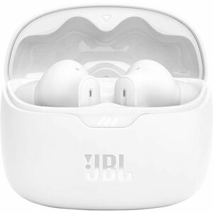 JBL Tune Beam True Wireless Earbud Stereo Earset - White - Binaural - In-ear - Bluetooth - 16 Ohm - 20 Hz to 20 kHz - Nois