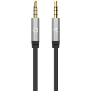 Manhattan 355995 2m AUX Cable de audio - Cable for Dispositivo de audio, Sistema del Sonido, Auricular, Altavoz, Smartphon